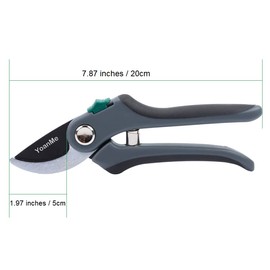 YoanMe-Sharp Bypass Pruning Shears, Gardening Scissors, Tree Trimmers Secateurs,Hand Pruner, Garden Shears, Grafting tool,Clippers For The Garden, Bonsai Cutters, Loppers, Plant Cutter (YM-1002)
