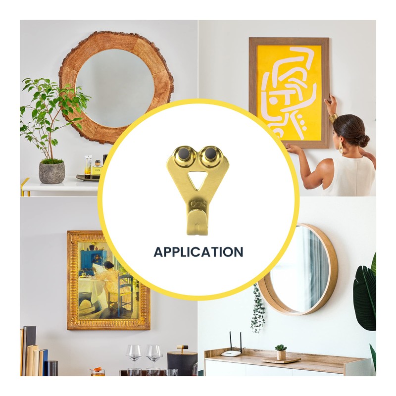 OOK 50025 Professional Picture Hangers, Art Hangers, Brass, Reusable Picture