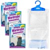 x3 Disposable Wardrobe Dehumidifier Hanging Bags - Specially Designed to
