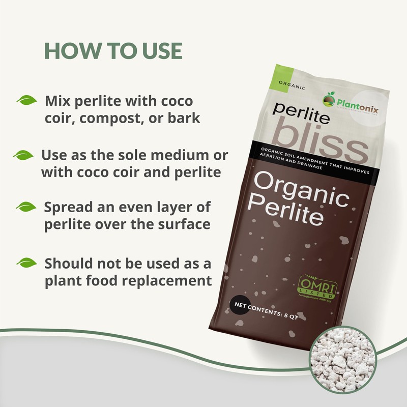 Perlite Bliss (8 Qts) - Organic Perlite for Plants -