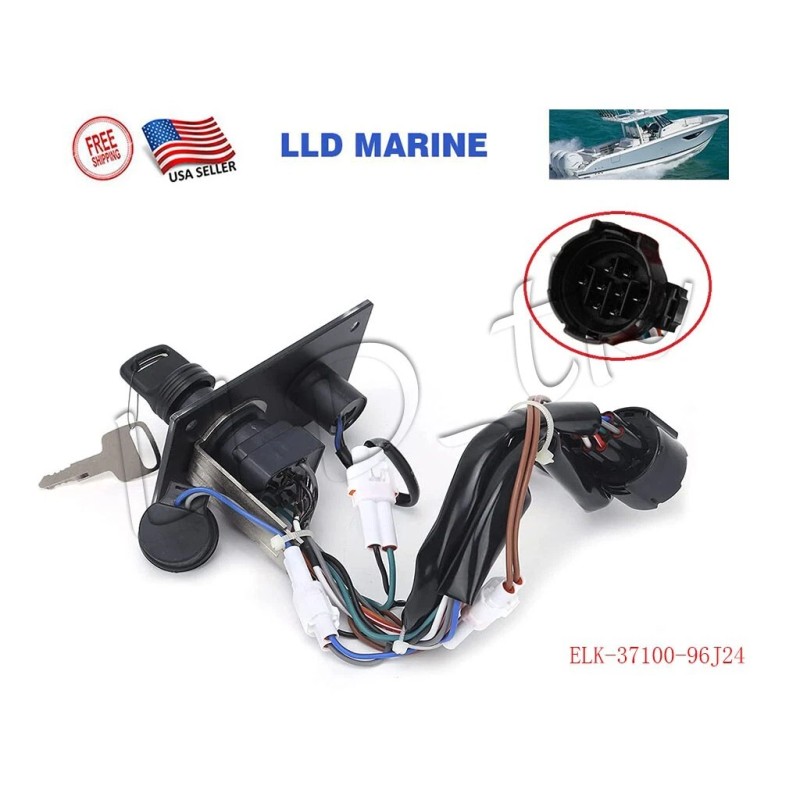 LLD_TK SUZUKI Outboard Top Single Ignition Key Switch Panel 37100-96J24