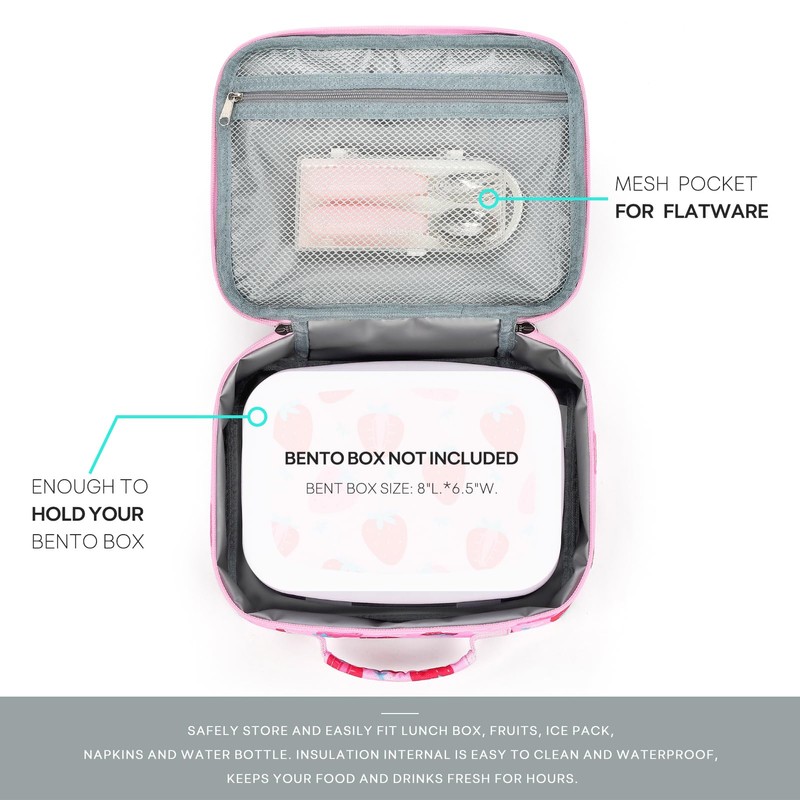 mibasies Kids Lunch Box for Girls Toddler, Insulated and Reusable