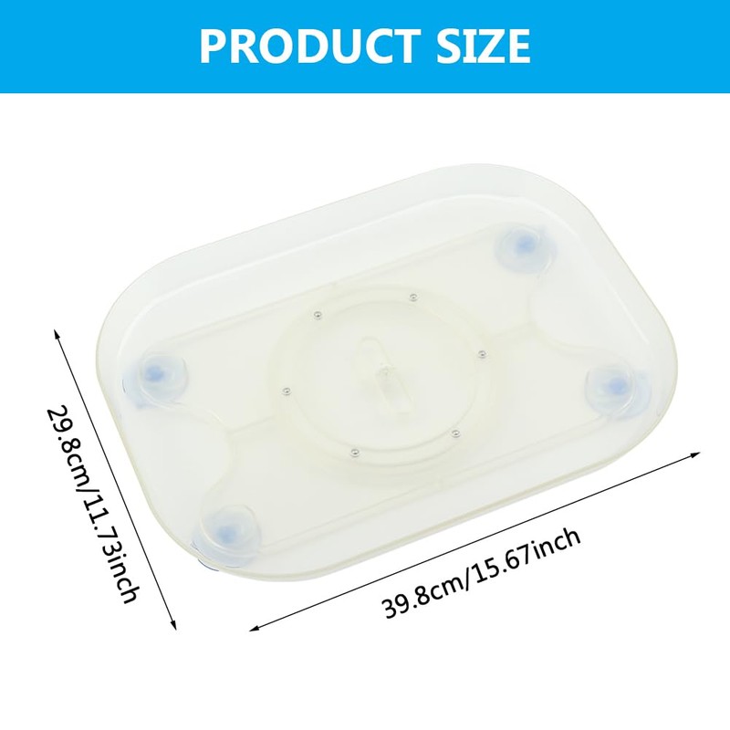 Lazy Susan Organizer Turntable (15.67''x11.73''), Smart Track System for Easy