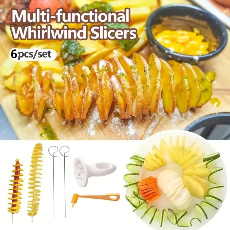 Tornado Spiral Potato Knife Manual Slicer, Multi functional Manual Rotating
