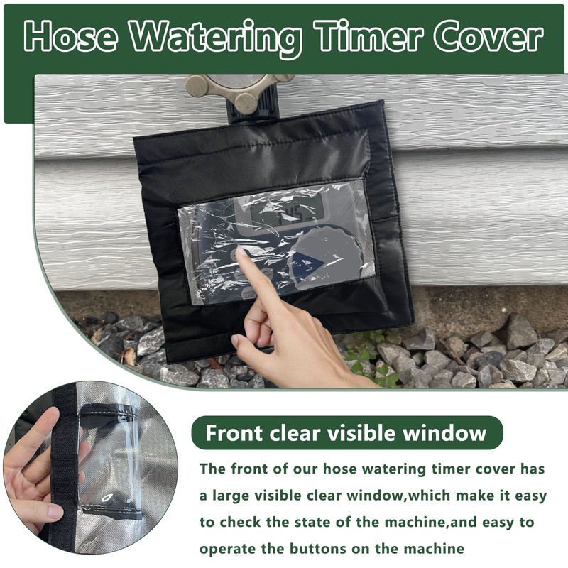 Exokugo Hose Watering Timer Cover with Plush Linner,Heavy Duty 600D