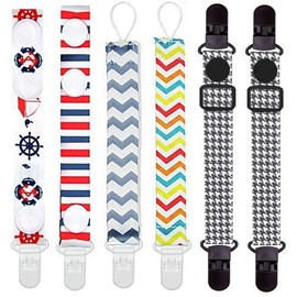 SMT Pacifier Holder Baby Toy Pacifier Strap String Clip (Set of 6)