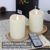 TECHLONG Flameless Candles Battery Operated with Remote Timer, 3D Moving
