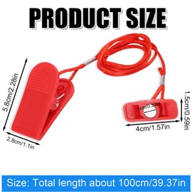 Treadmill Magnet Safety Key, 1.57x0.59in Magnetic Safety Switch Universal Treadmill Emergency Stop Magnet for Treadmills Running Machines