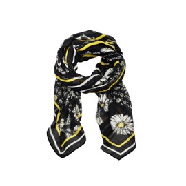 Desigual Fou_Mixing Flower Rectang Foulard, Black, One Size, black