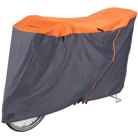 Kawasumi Seisakusyo KW-388AS/OR Bicycle Cycle Cover (Fastener for Assist Cars) L Size Orange/Gray