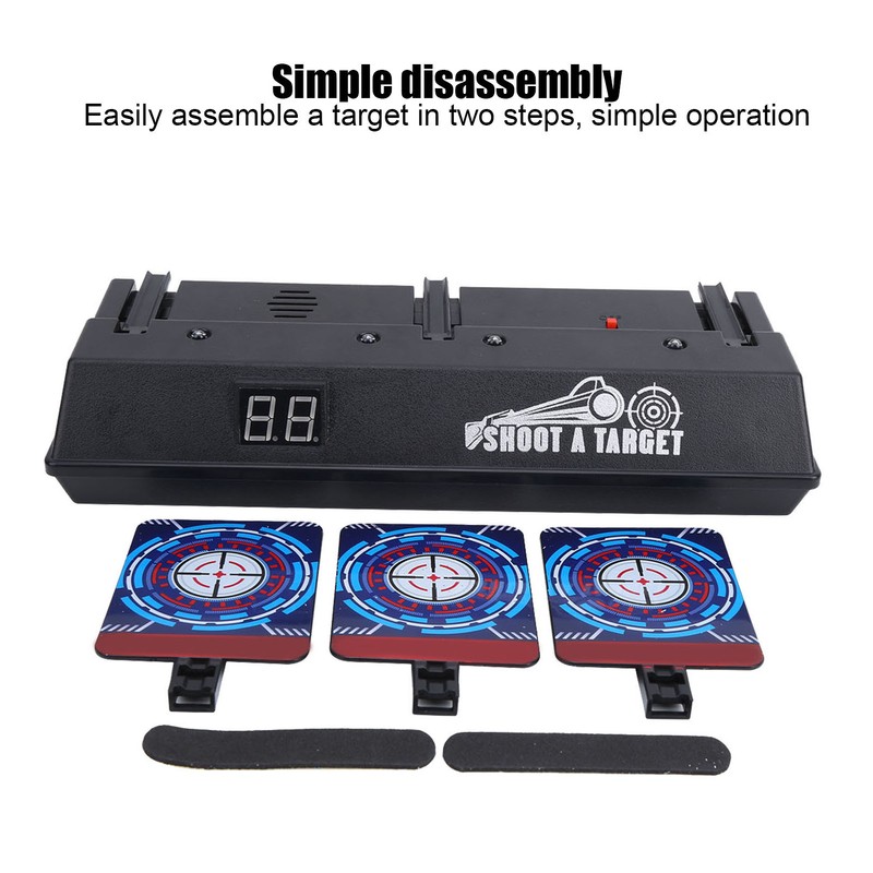 Electronic Shooting Target Auto Reset Scoring Target Sound Light Outdoor