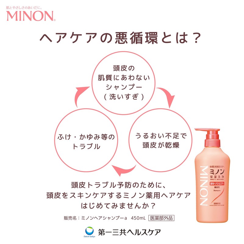 Daiichi Sankyo Healthcare Minon Medical Hair Shampoo 380ml (Refill)