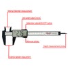 JZK 150mm plastic electronic digital vernier caliper with large LCD