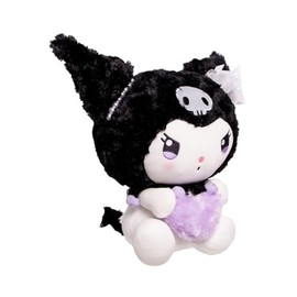 Ruz Sanrio Kuromi Peluche Deluxe, Negro y Morado, Tela Ultrasuave, 30 cm, Figura de Juguete Coleccionable