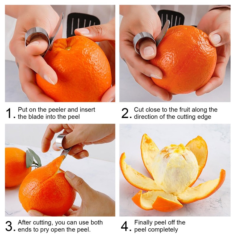 2 Pack Peeler, Lemon Peeler and Orange Peeler, Stainless Steel