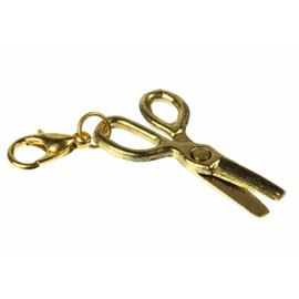 Scissors Charm Hairdresser Tailors Sewing Seamstress Miniblings Golden