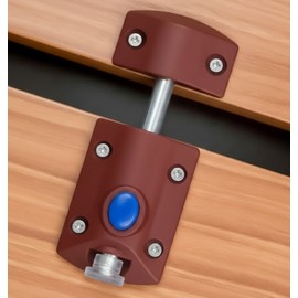 Safety Latch Lock for Cabinets, Furniture, Fences (Brown, 5-Pack) DP76692 2ea