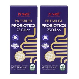 Hiwell 하이웰 프리미엄 프로바이오틱(유산균) 750억이상 60캡슐(베지캡슐) 2통 Highwell Premium Probiotics (Lactobacilli) 75 Billion+ 60 Capsules (Veggie Capsules) 2 Bottles