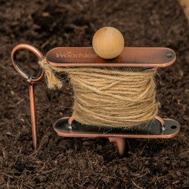 Woodside 25m Stainless Steel Garden String Planting Row Marker, Allotment Line Jute Rope