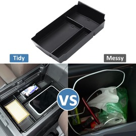 C COMCROSFLY 2PCS Center Console Organizer Tray and Center Console Divider Compatible with Honda CRV 2023 2024 2025, ABS Material Car Organizer, Car Console Organizer, Honda CRV Accessories
