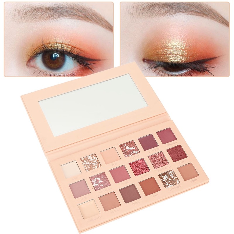 18 Colors Shiny Eyeshadow Palette Long Lasting Pearlescent Matte Eyeshadow