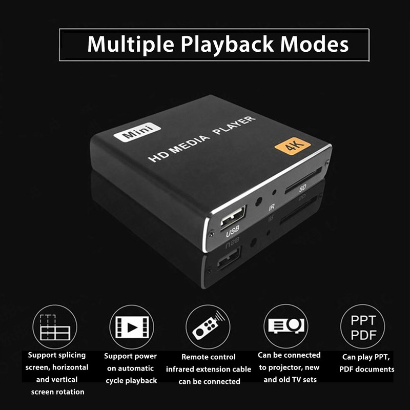 Mini 4K HD Media Player HD Multimedia Interface AV USB