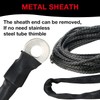 3/16" Synthetic Winch Rope 50 Ft Black Heavy Duty 7200