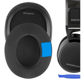 Geekria Cooling Gel-Infused Cloth Ersatz-Ohrpolster für Kopfhörer SteelSeries Arctis 3 Arctis 5 Arctis 7 Arctis 9X Arctis PRO Headphone, Ohrpolster, Earpads Repalcement