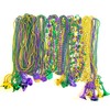 Afson 72 Pcs Mardi Gras Bead Necklaces Bulk Gold Purple