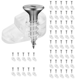 50 Sets Glass Retainer Clips Kit Cabinet Door Glass Retainer Clips Screws Glass Clips for Fixing Door and Window Mirrors
