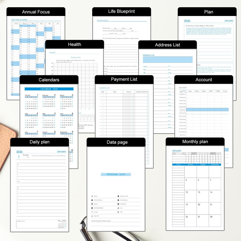 Mcdsuc Academic Diary 2026 A5 Page per Day,Jan 2026-Dec 2026