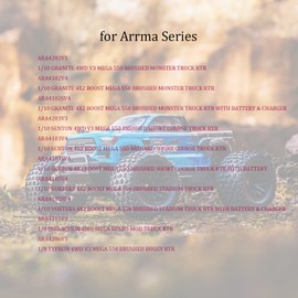 Alloy ARA311029 Composite Motor Mount Set for Arrma 1/10 Senton 3s Motor Mount Gear Cover Set 1/10 Granite Mega 550 1/8 Typhon Infraction Mega 550