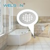 Brushed Nickel 4-1/4" OD Snap-in Shower Drain Cover Replacement, Welsan