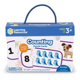 Learning Resources Counting Puzzle Cards, Kindergarten Readniness, Self Correcting Puzzles, Ages 3+
