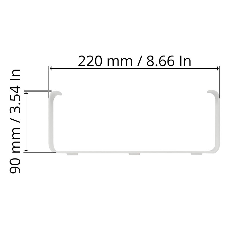 2 x 220 x 90 mm flat duct brackets for