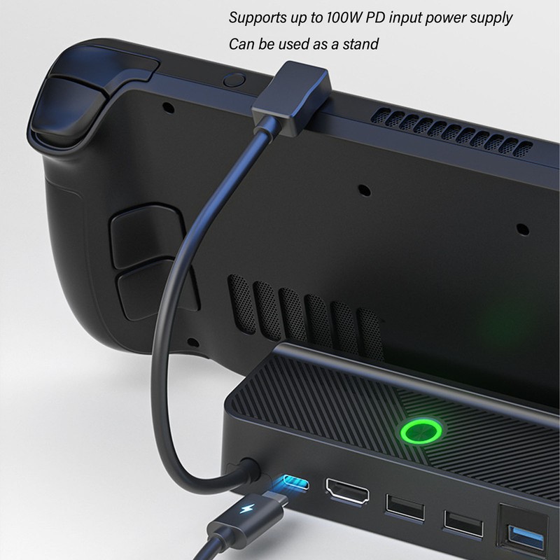 Docking Station for Steam Deck 6 in 1 RGB Lights