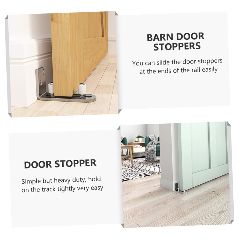 TEHAUX 1Pc Sliding Door Floor Guide Stop Barn Door Stopper