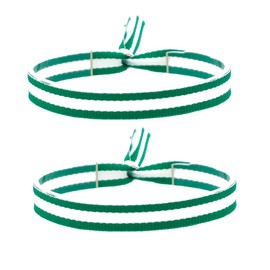Andalusia and Betis Flag Fabric Bracelet for Men or Women Adjustable to All Sizes, Cotton