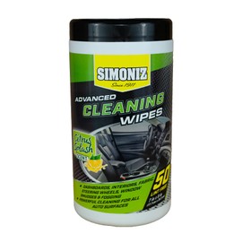 Simoniz Citrus Splash Advanced Cleaning Wipes Wipes – Interior Protectant or Most Surfaces - Plastic, Rubber, Vinyl Dashboards, Seats, Doors & Tires -Great for Cars, Trucks, SUVs, Boats 50 Count