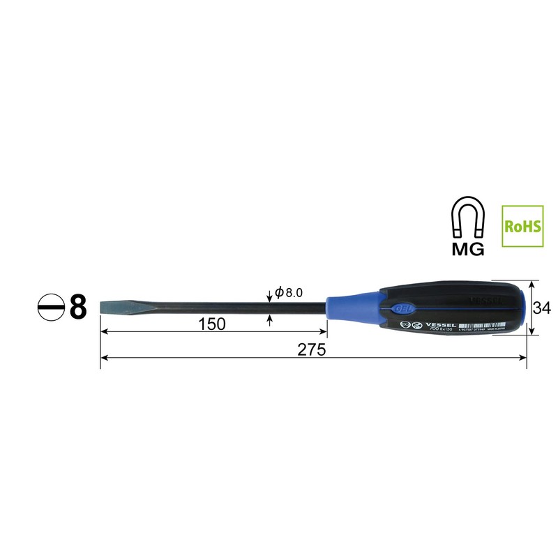 Vessel Super Cushion Driver - 8 x 150 700