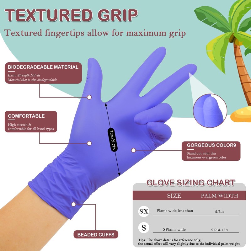 Kids Disposable Nitrile Gloves for 4-10 Years, Suitable for Cooking,