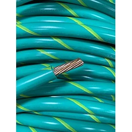 ACDC WIRE AND SUPPLY MTW 6 AWG GAUGE GREEN/YELLOW STRIPE STRANDED COPPER SGT PRIMARY POWER WIRE 25 FT