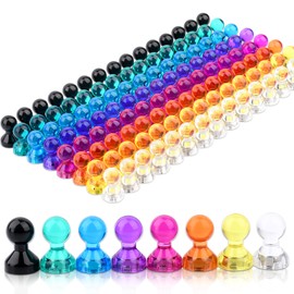 128PCS Strong Magnetic Push Pin Magnets,Small Colorful Fridge Magnets, Little Decorative Magnets, Office Classroom Magnets,Magnetic Push Pins for Map Whiteboard Magnets Kitchen Home and School