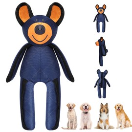 mugrupt Unbreakableble Bear Dog Toy, Indestructible Stuffed Plush Bear Doy Toys, Durable Squeaky Dog Toy for Heavy Chewers