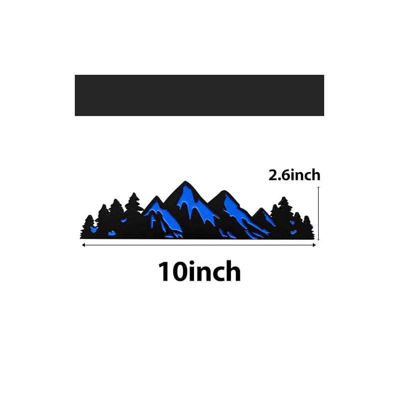 10 Inch Snow Mountain Graphic Logo Badge, Trunk Mountain Logo