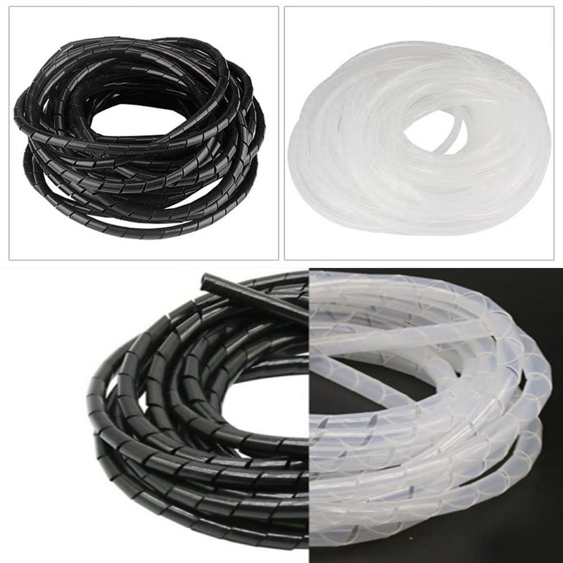 Spiral Cable Wrap -25 Ft 3/8" Cable Management Sleeve Organizer