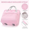 Zuozee Zipper Binder 3 Ring with Shoulder Strap and Handle,