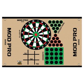 Morrell Yellow Jacket MOD Pro Games Wrap with Tic Tac Toe, Archery Pong, Connect 3, and Dart Board Bullseye for Archery Target, 2 Pack, Tan