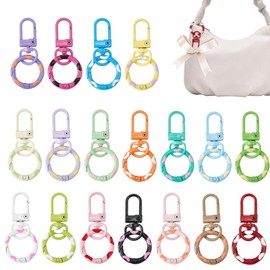 Lobster Claw Clasps | Portable Spring Key Rings,Candy Color Spring Key Rings for Purse Pendant Wallet Bag Craft Bracelet