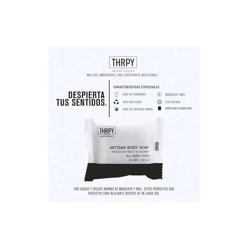 Kit Amenidades Airbnb Hotel Thrpy Contiene 200 Piezas Jabón Shampoo